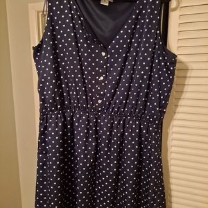Navy heart print dress